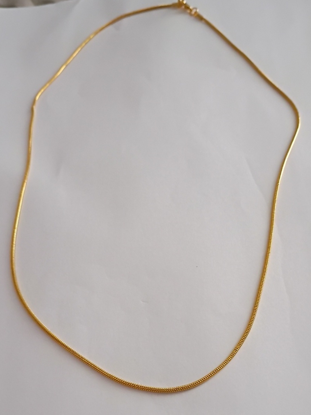 Gold-Tone Mens Snake Chain Necklace — Elegant Everyday Style